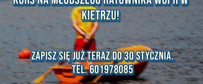 Szkolenie młodszego ratownika WOPR Kietrz.